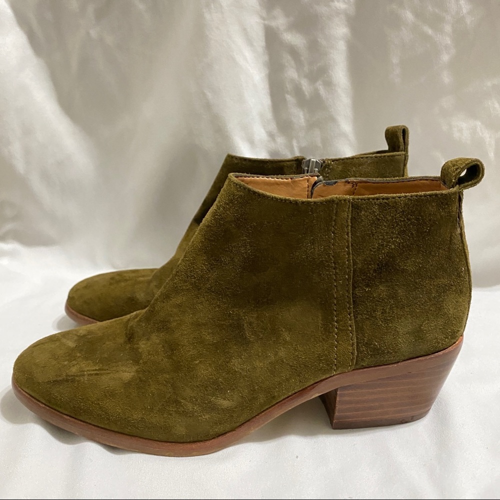 J Crew Olive Sawyer Suede Boots Size 5